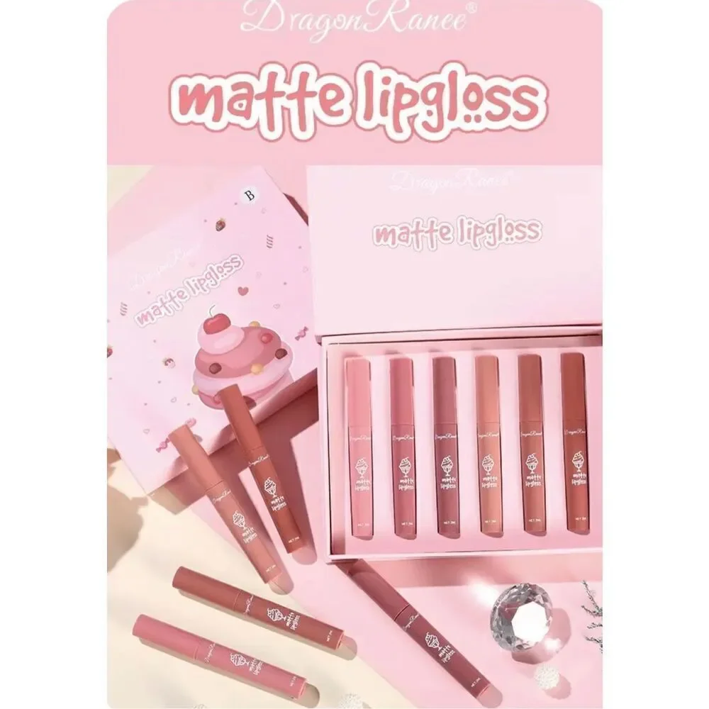 NWT in Box 12 Super Long Lasting 24hr Matte lipgloss 2 Boxes 6 lip gloss each